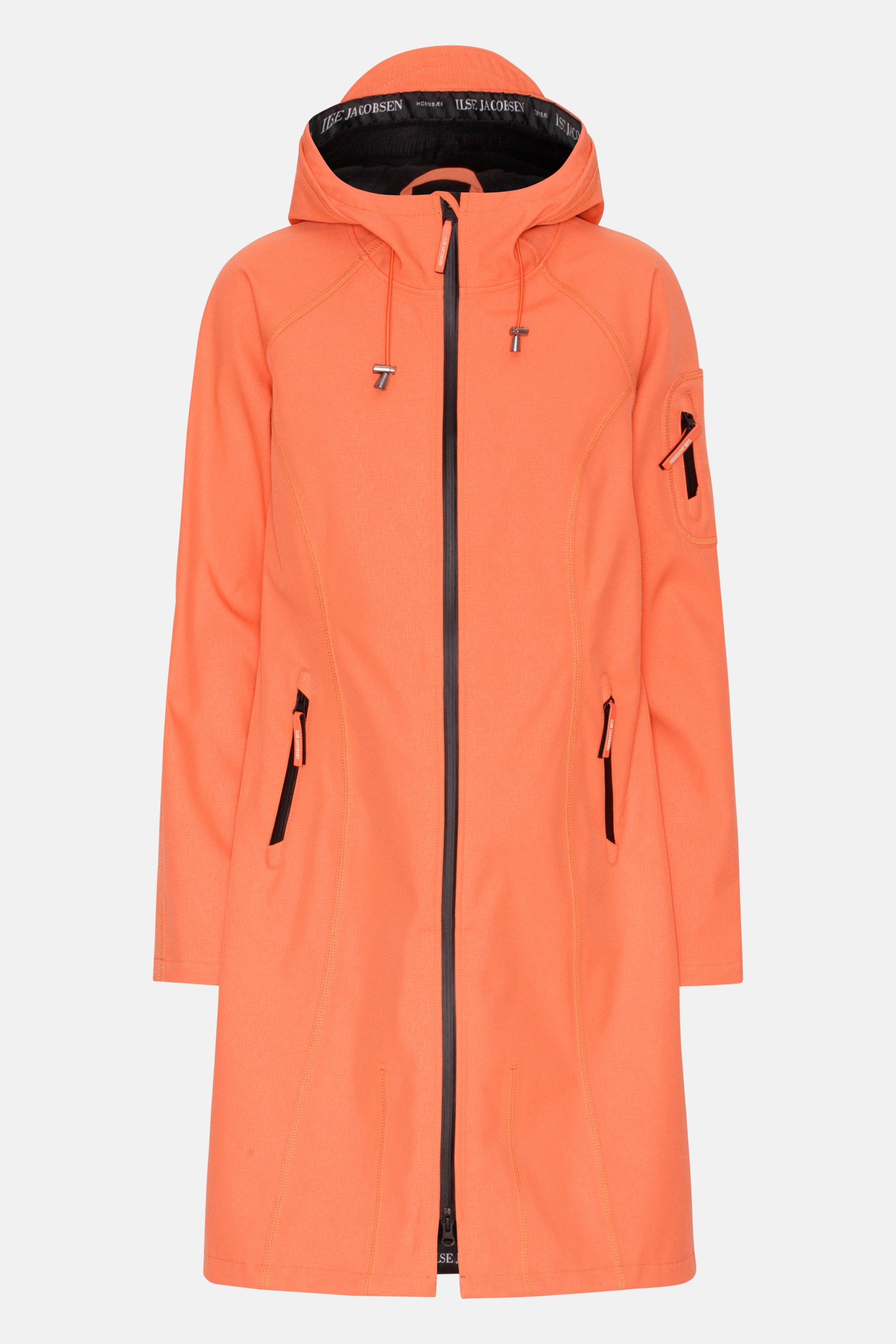 Ilse Jacobsen Hornbæk Rain Langer Regenmantel Raincoat 349 Hot Orange